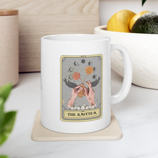 The Knitter Tarot Card Mug, Knitting