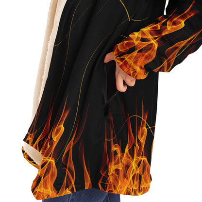 Fire Cloak rave cloak with hood