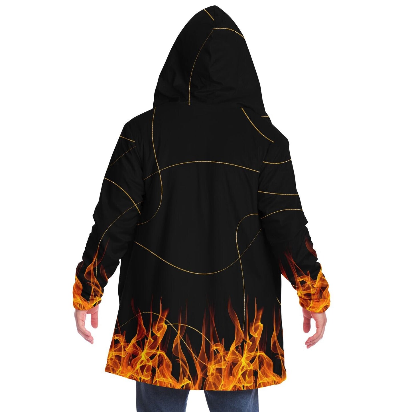 Fire Cloak rave cloak with hood