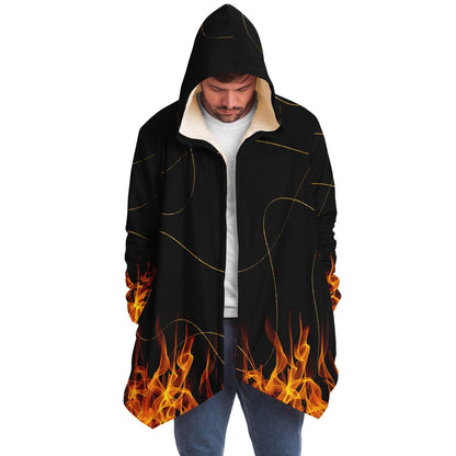 Fire Cloak rave cloak with hood