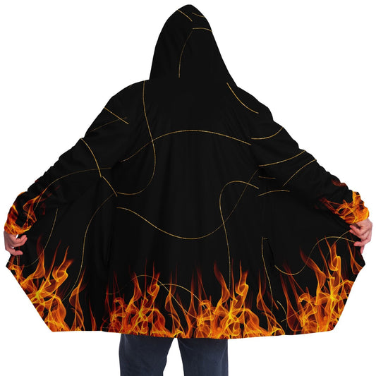 Fire Cloak rave cloak with hood