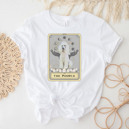 White Poodle Tarot Card Shirt Dog Lover