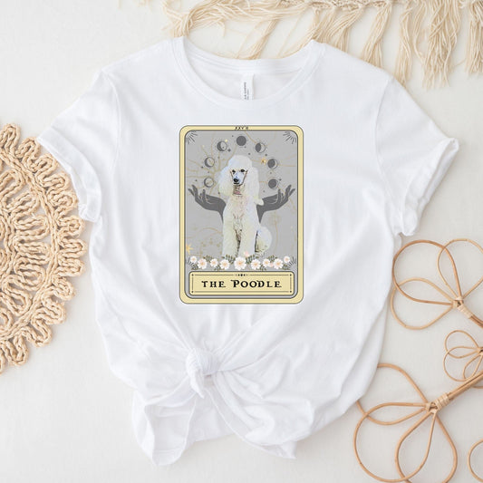 White Poodle Tarot Card Shirt Dog Lover