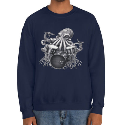 Octopus Playing Drums Sweatshirt Drummer