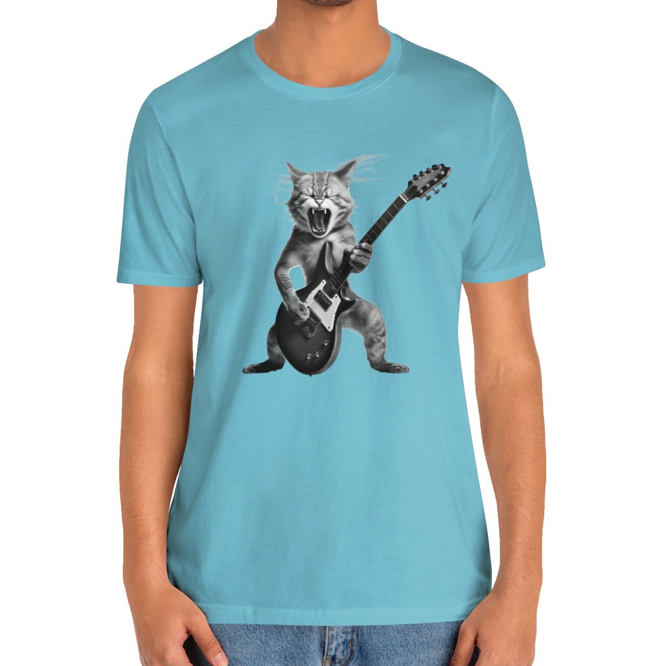 Cat Playing Guitar Shirt