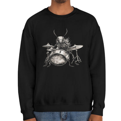 Cockroach Playing Drums Sweatshirt