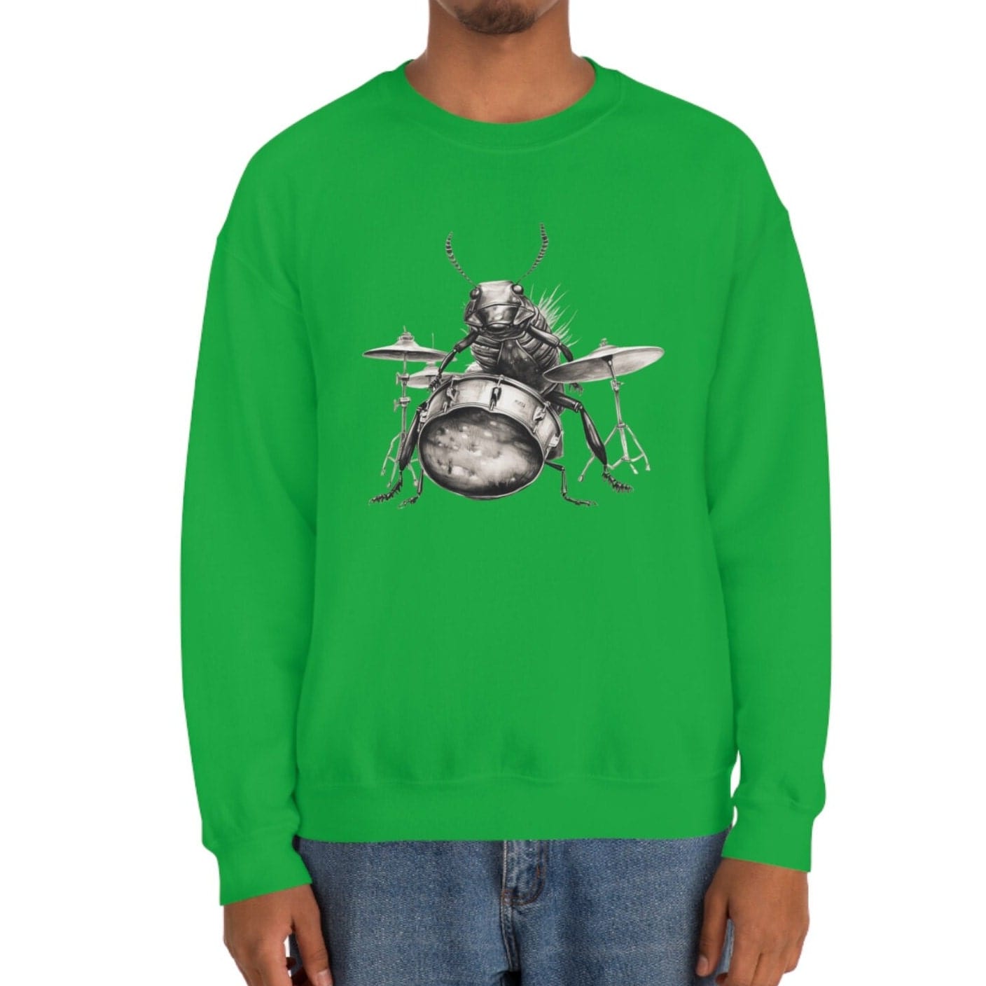 Cockroach Playing Drums Sweatshirt