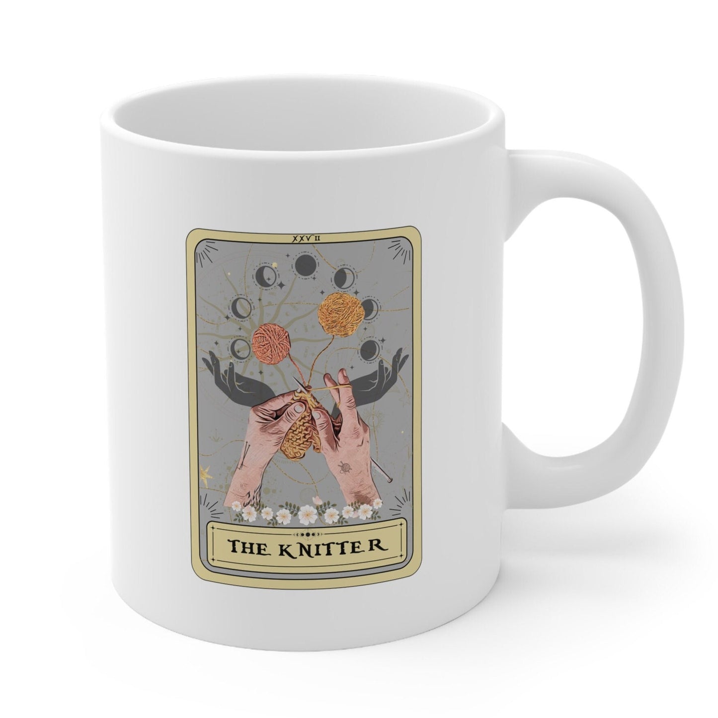 The Knitter Tarot Card Mug, Knitting