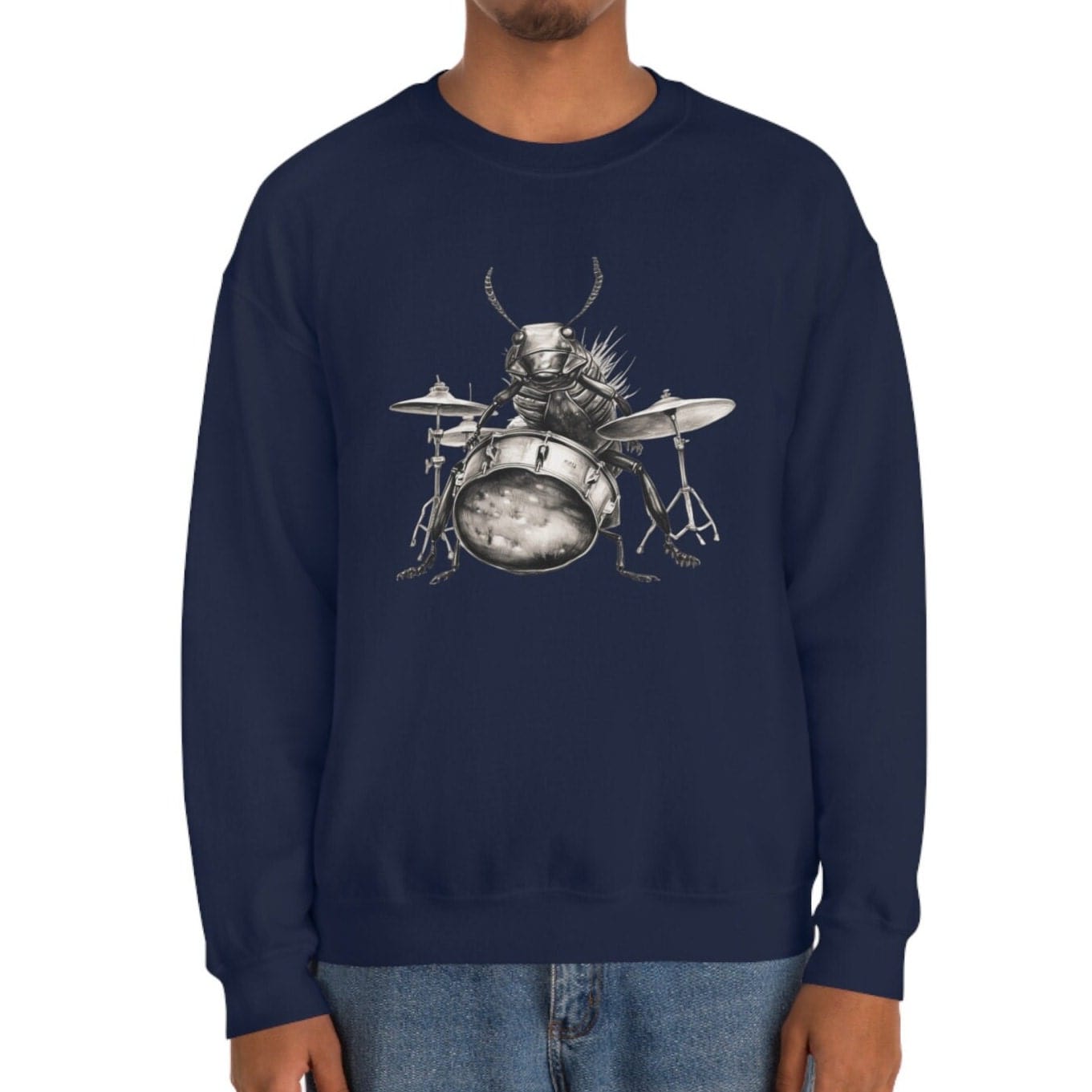 Cockroach Playing Drums Sweatshirt