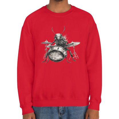 Cockroach Playing Drums Sweatshirt