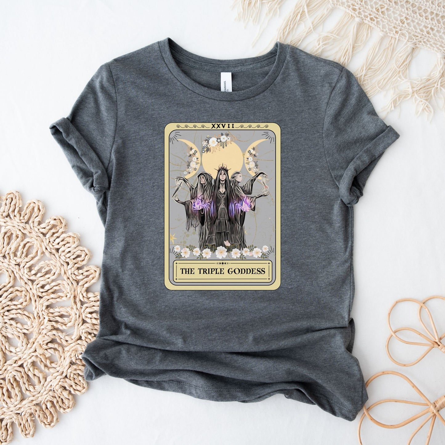 Hecate Triple Moon Goddess Tarot Card Shirt