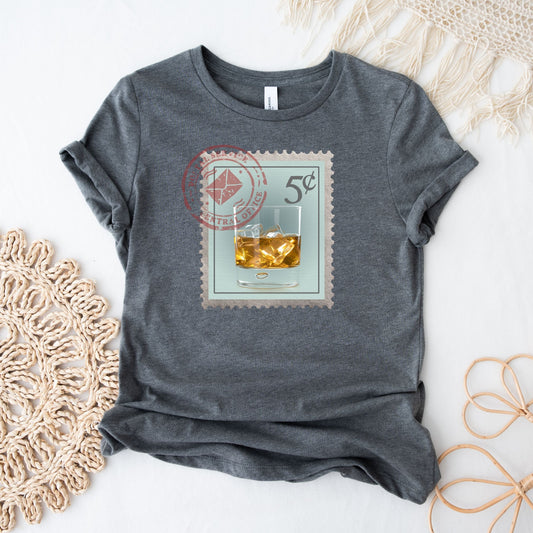 Whiskey Postage Stamp Shirt