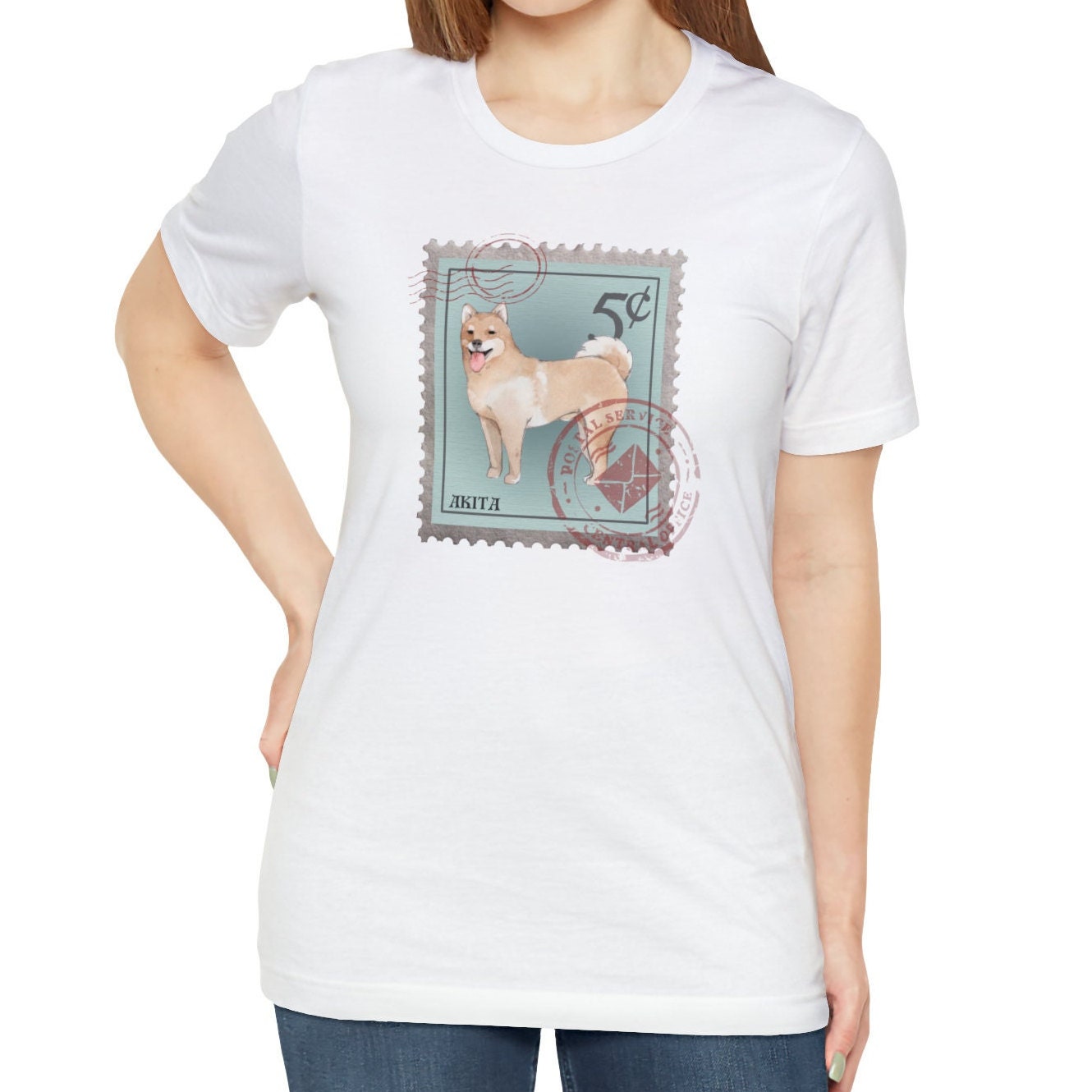 Akita Postage Stamp Shirt