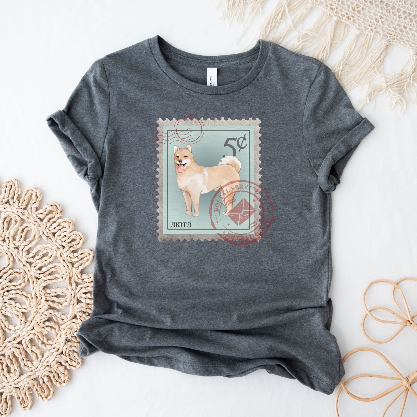 Akita Postage Stamp Shirt