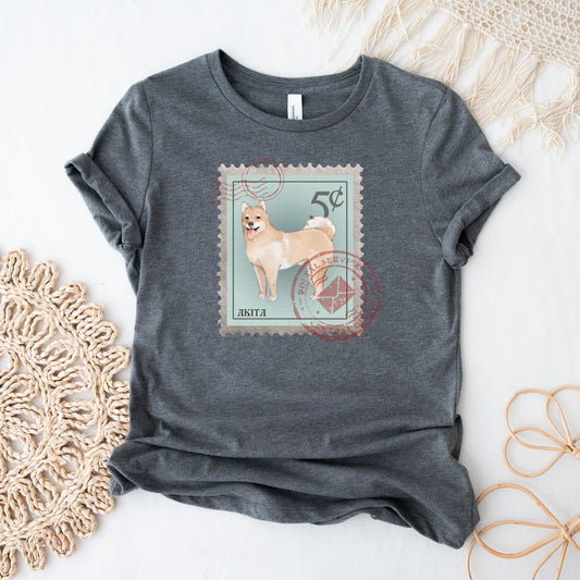 Akita Postage Stamp Shirt