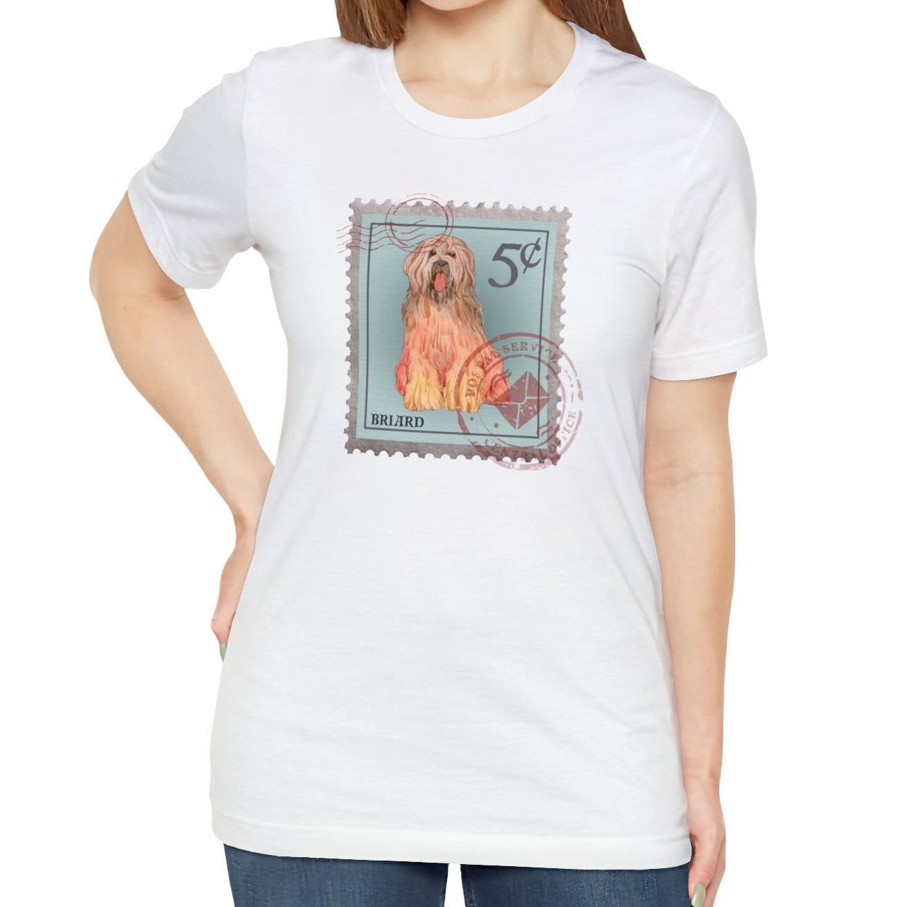 Briard Postage Stamp Shirt