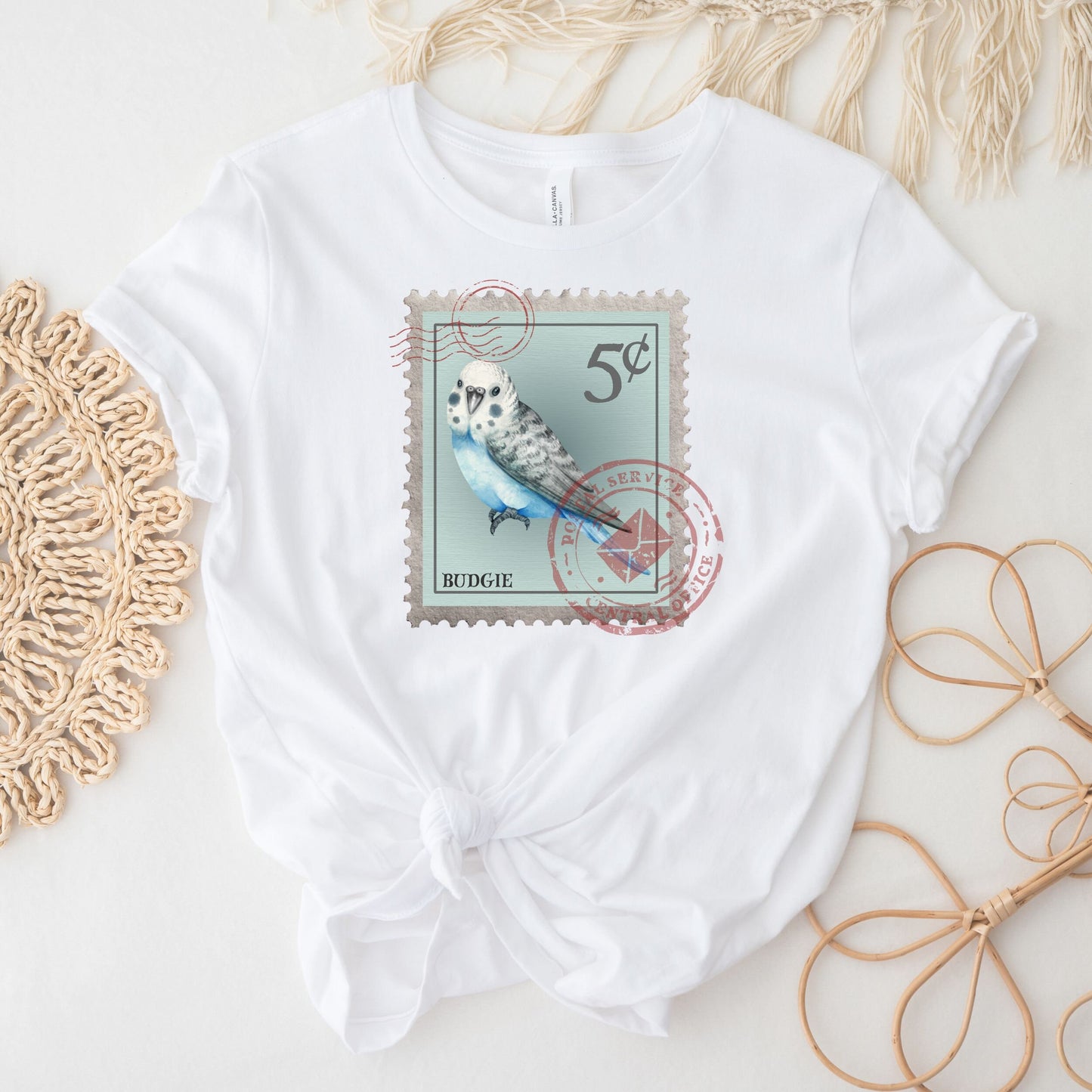 Budgie Postage Stamp Shirt