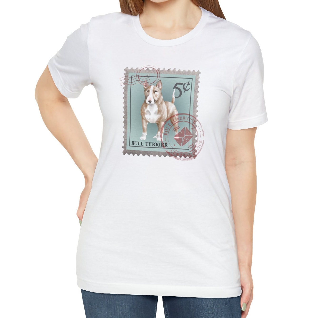 Bull Terrier Postage Stamp Shirt