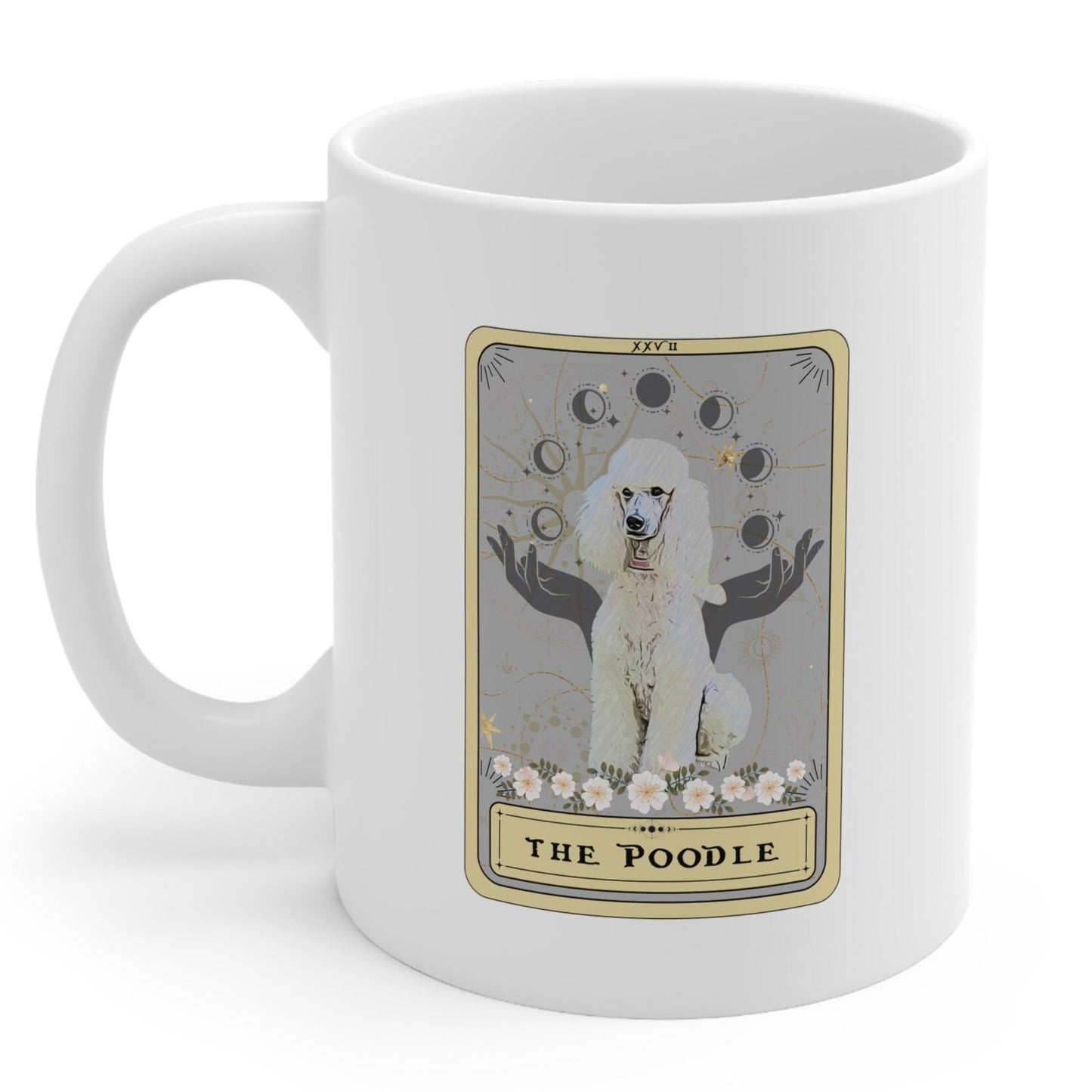 Poodle Tarot Card Mug, Dog Lover