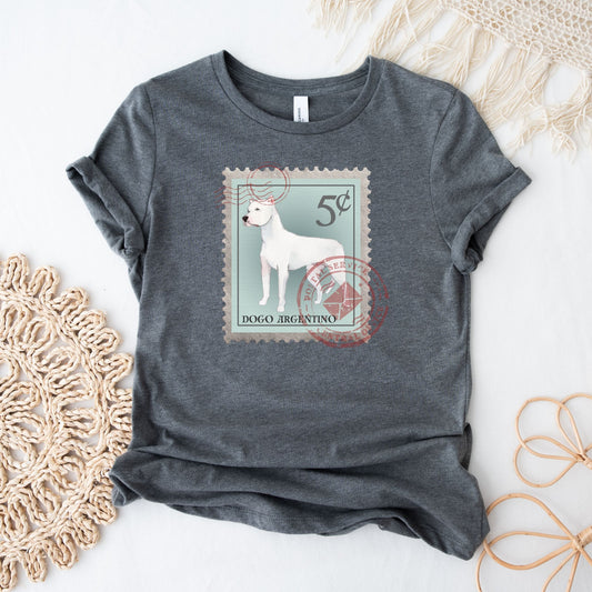 Dogo Argentino Dog Postage Stamp Shirt