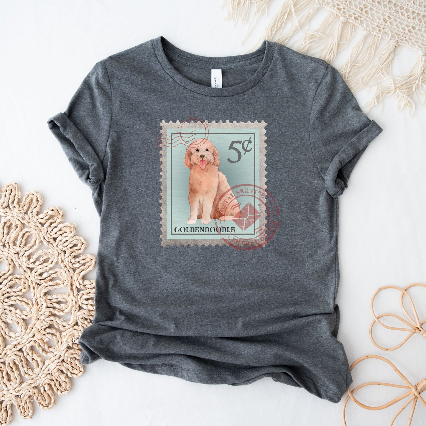 Goldendoodle Dog Postage Stamp Shirt