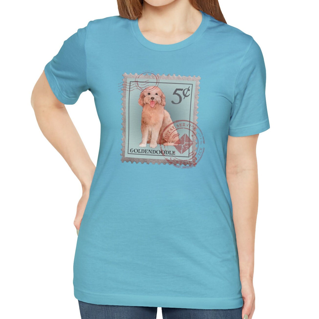 Goldendoodle Dog Postage Stamp Shirt