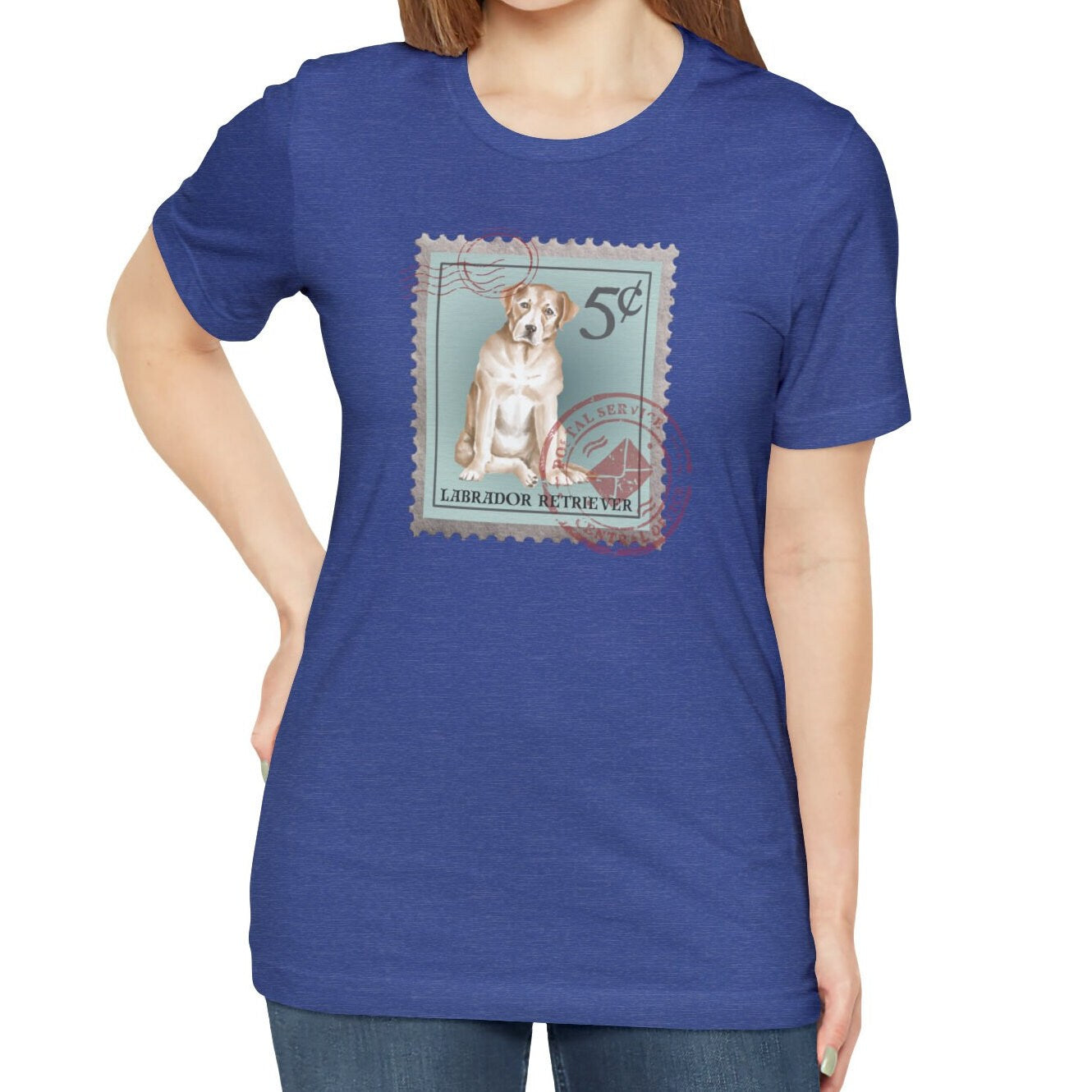 Labrador Retriever Dog Postage Stamp Shirt