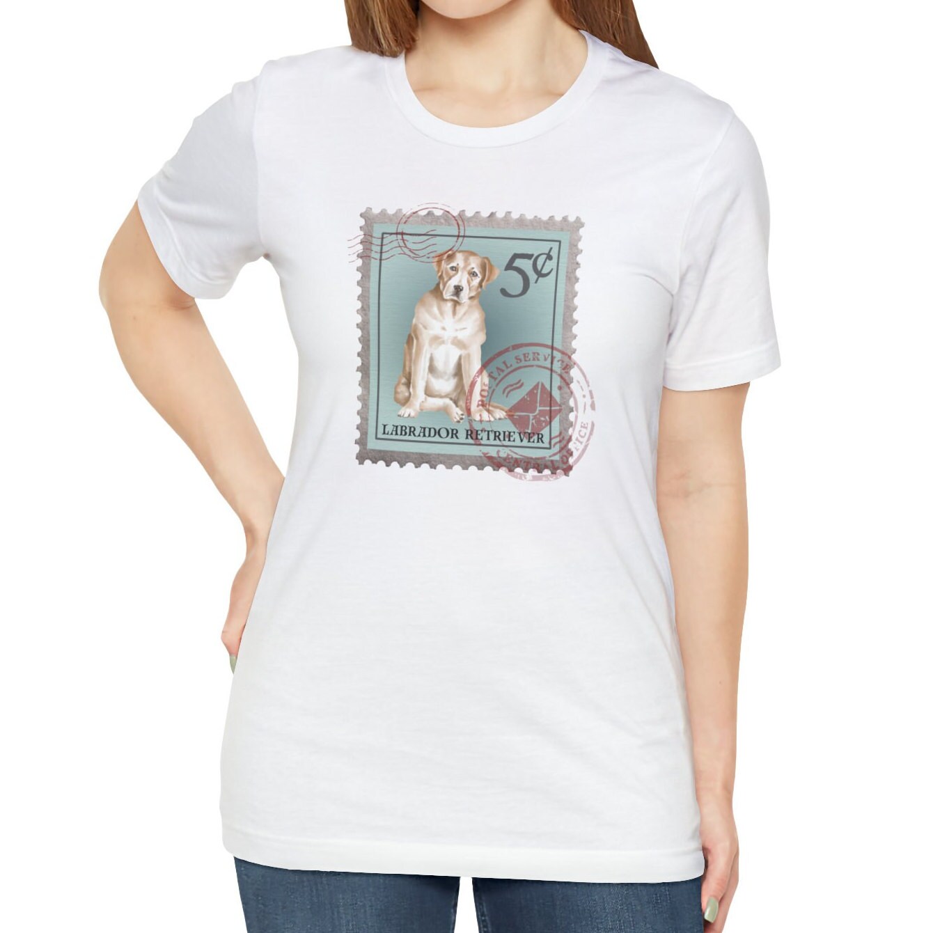 Labrador Retriever Dog Postage Stamp Shirt