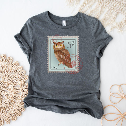 Owl Shirt Postage Stamp