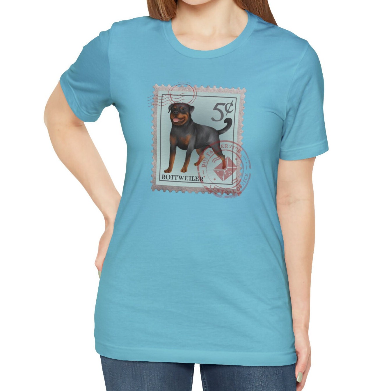 Rottweiler Dog Postage Stamp Shirt