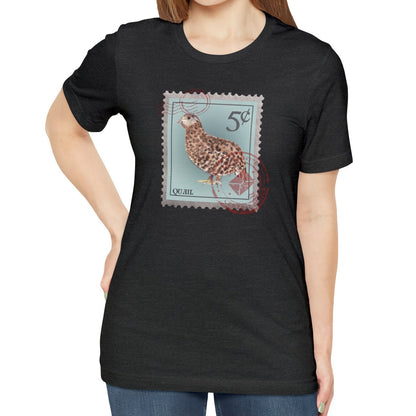 Quail Postage Stamp Bird Shirt