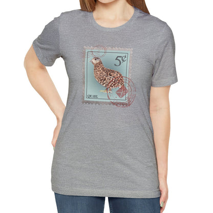 Quail Postage Stamp Bird Shirt