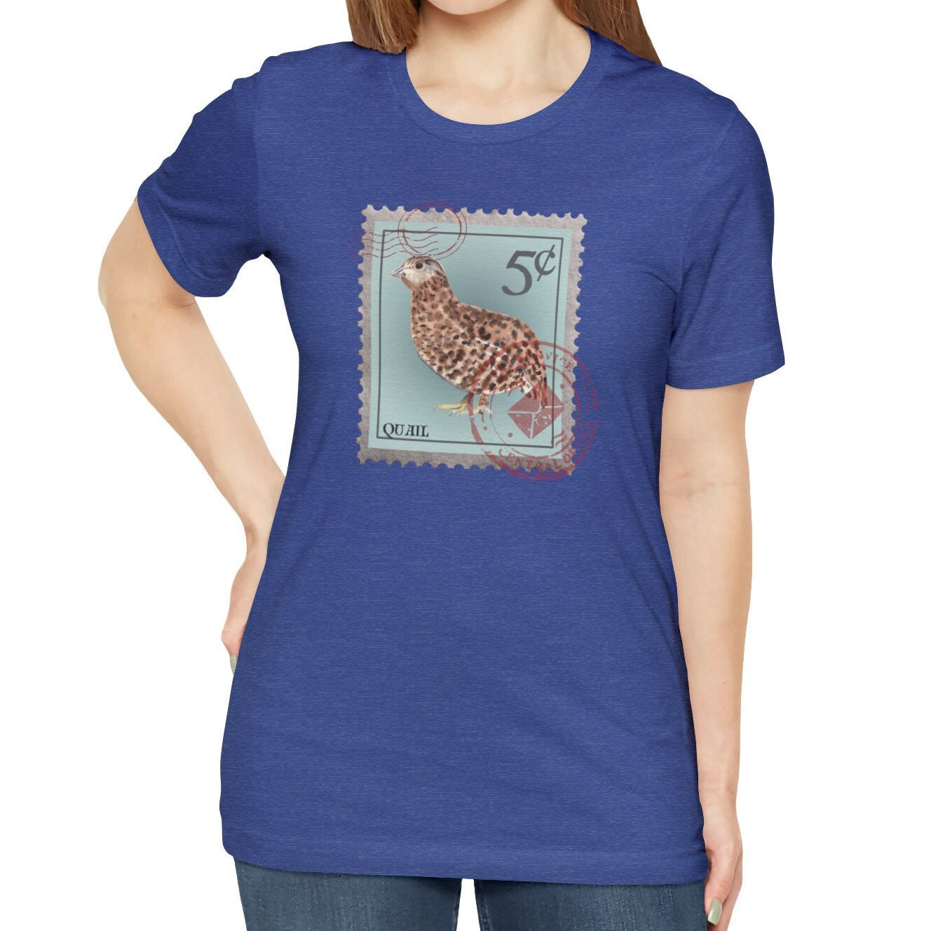 Quail Postage Stamp Bird Shirt