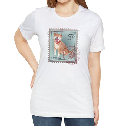 Shiba Inu Dog Postage Stamp Shirt