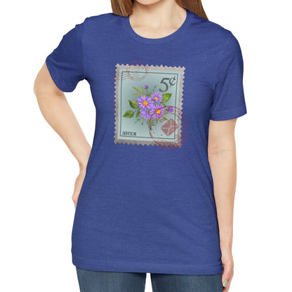 September Birth Month Flower Shirt, Aster