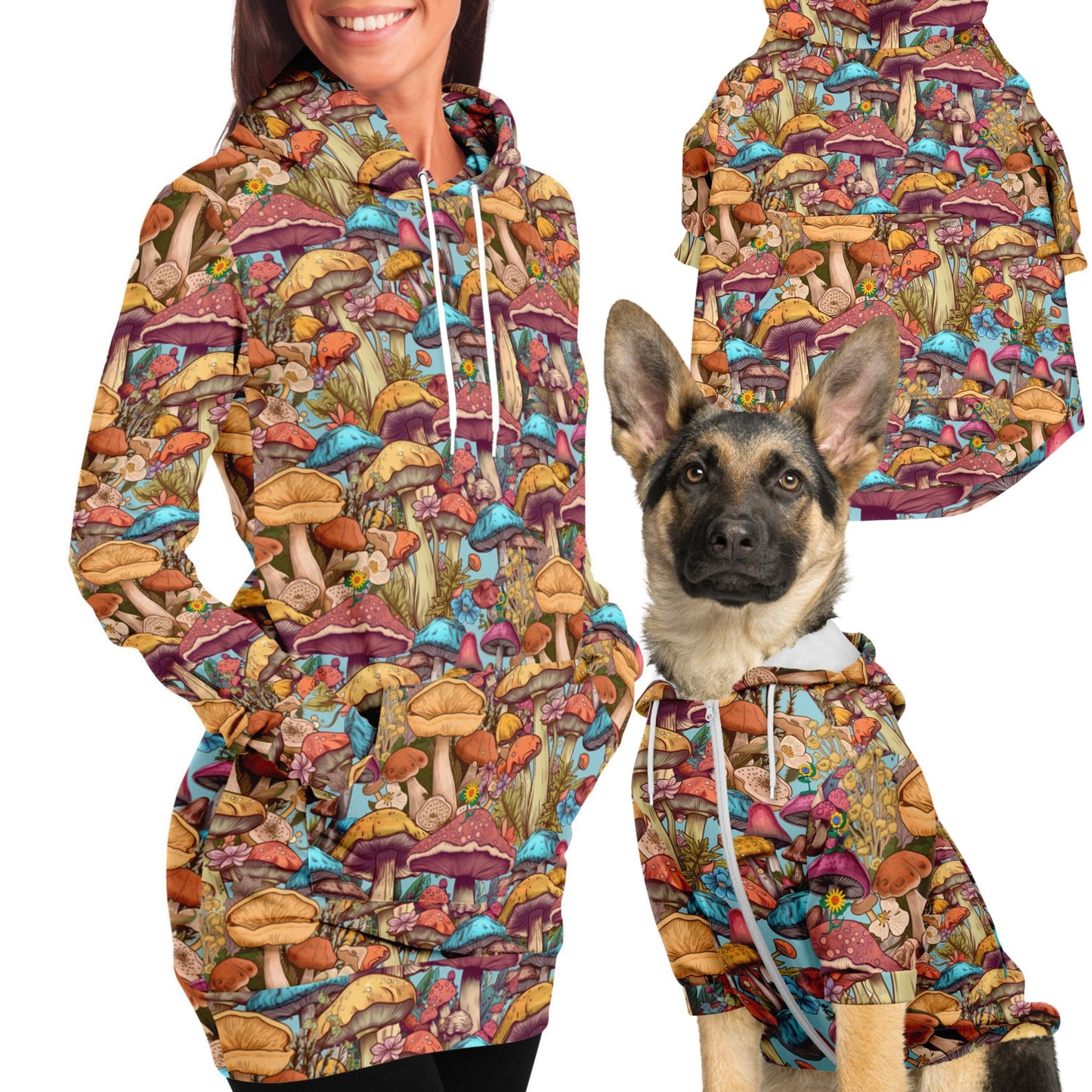 Dog Owner Matching Mushroom Hoodie