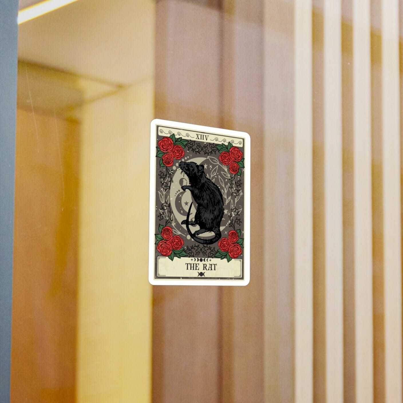 The Rat Tarot Card Sticker, 3" x 4"