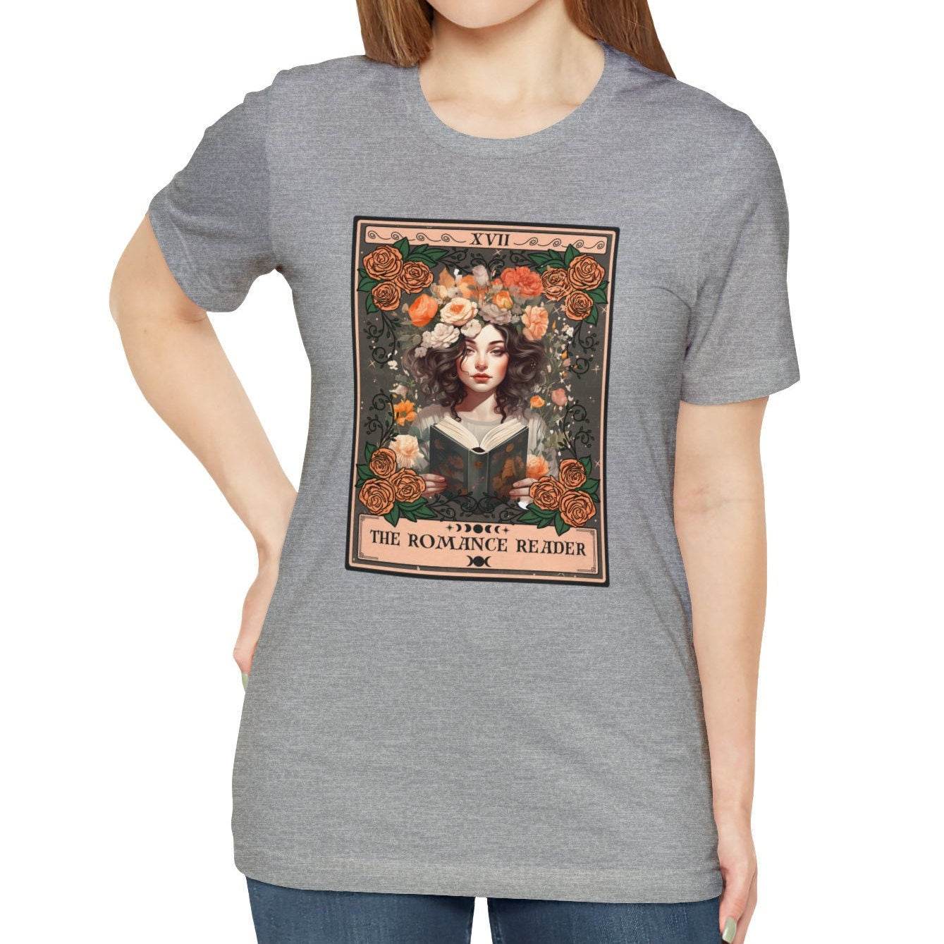 The Romance Reader Tarot Card Shirt, Book Lover