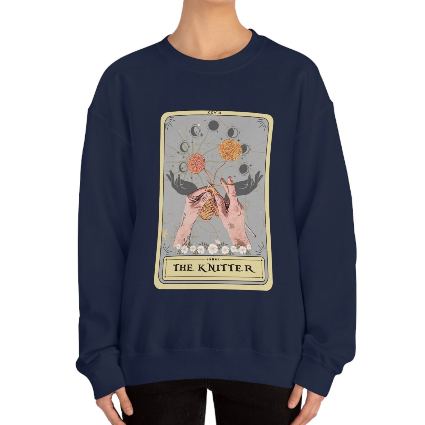 Knitter Tarot Card Sweatshirt Knitting