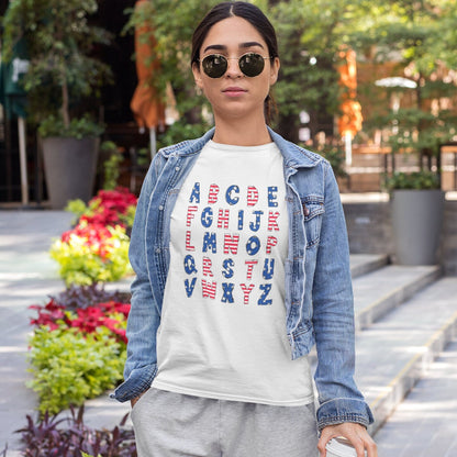 Patriotic Alphabet Shirt, USA