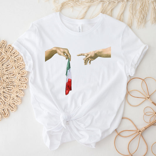 Italy Flag Shirt, The Creation of Adam