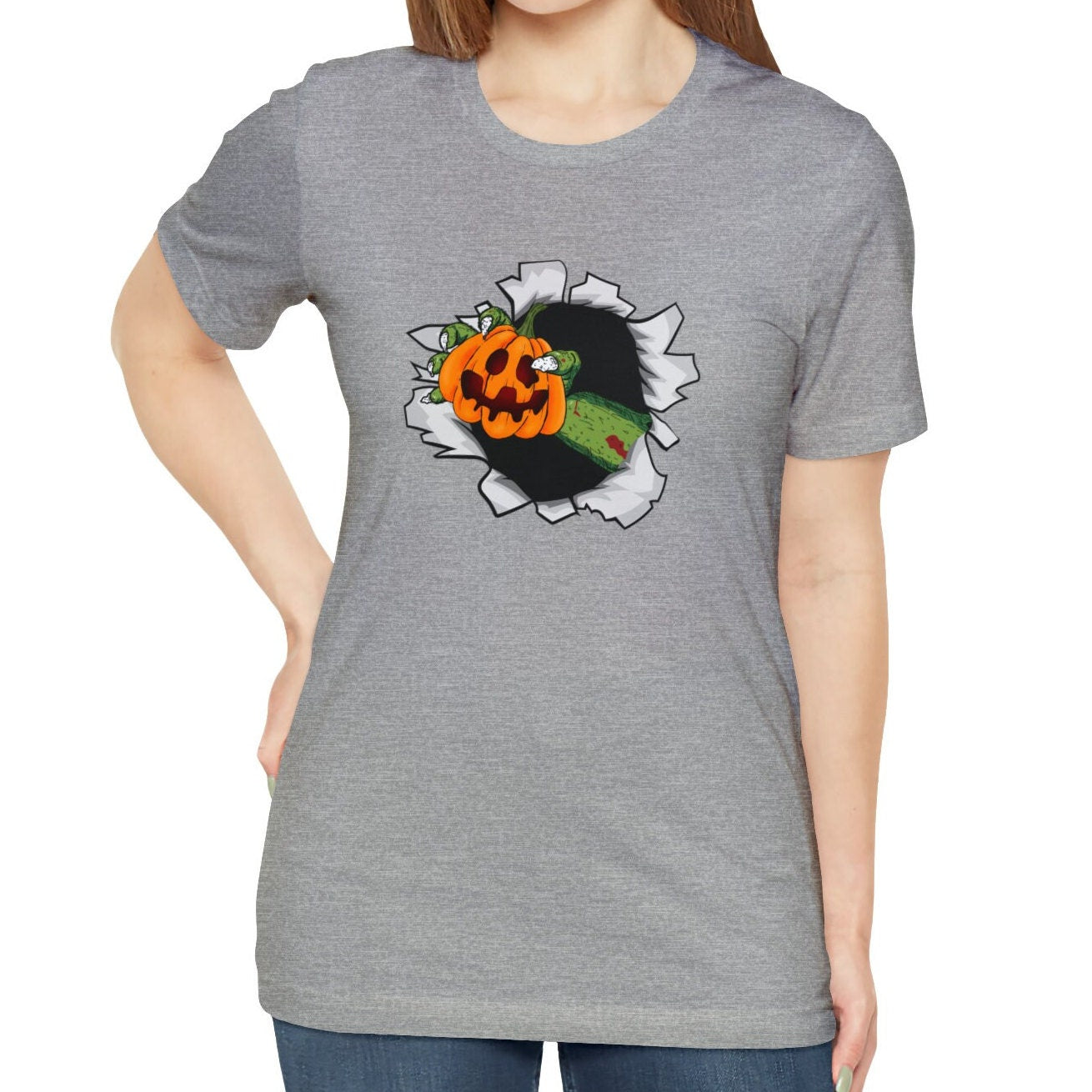 Pumpkin Halloween Zombie Shirt