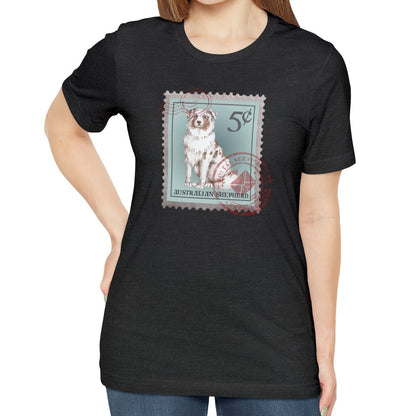 Australian Shepherd Postage Stamp Shirt