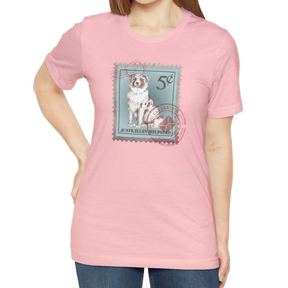 Australian Shepherd Postage Stamp Shirt