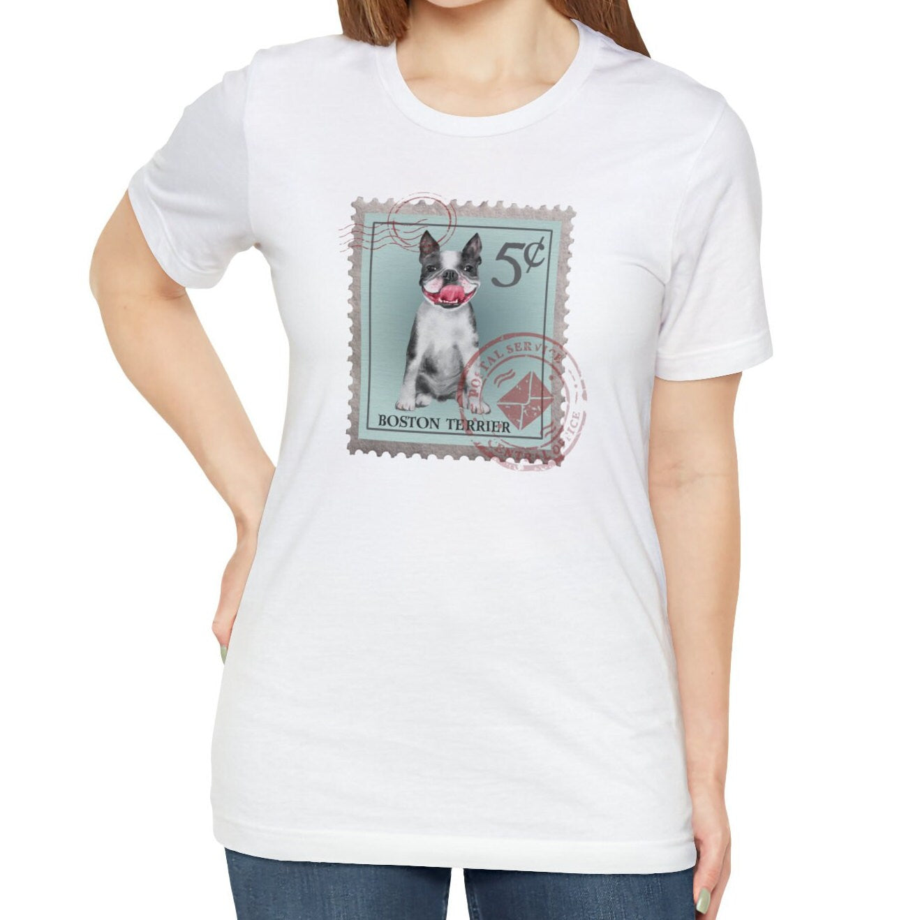 Boston Terrier Postage Stamp Shirt