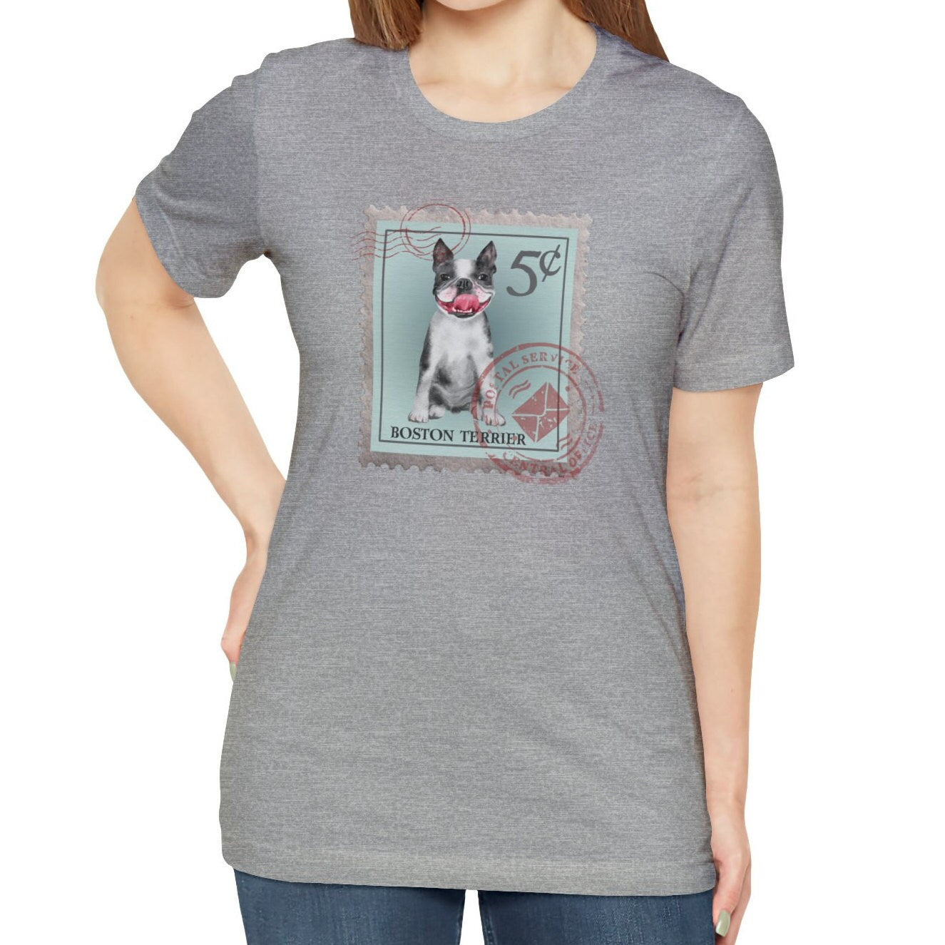 Boston Terrier Postage Stamp Shirt