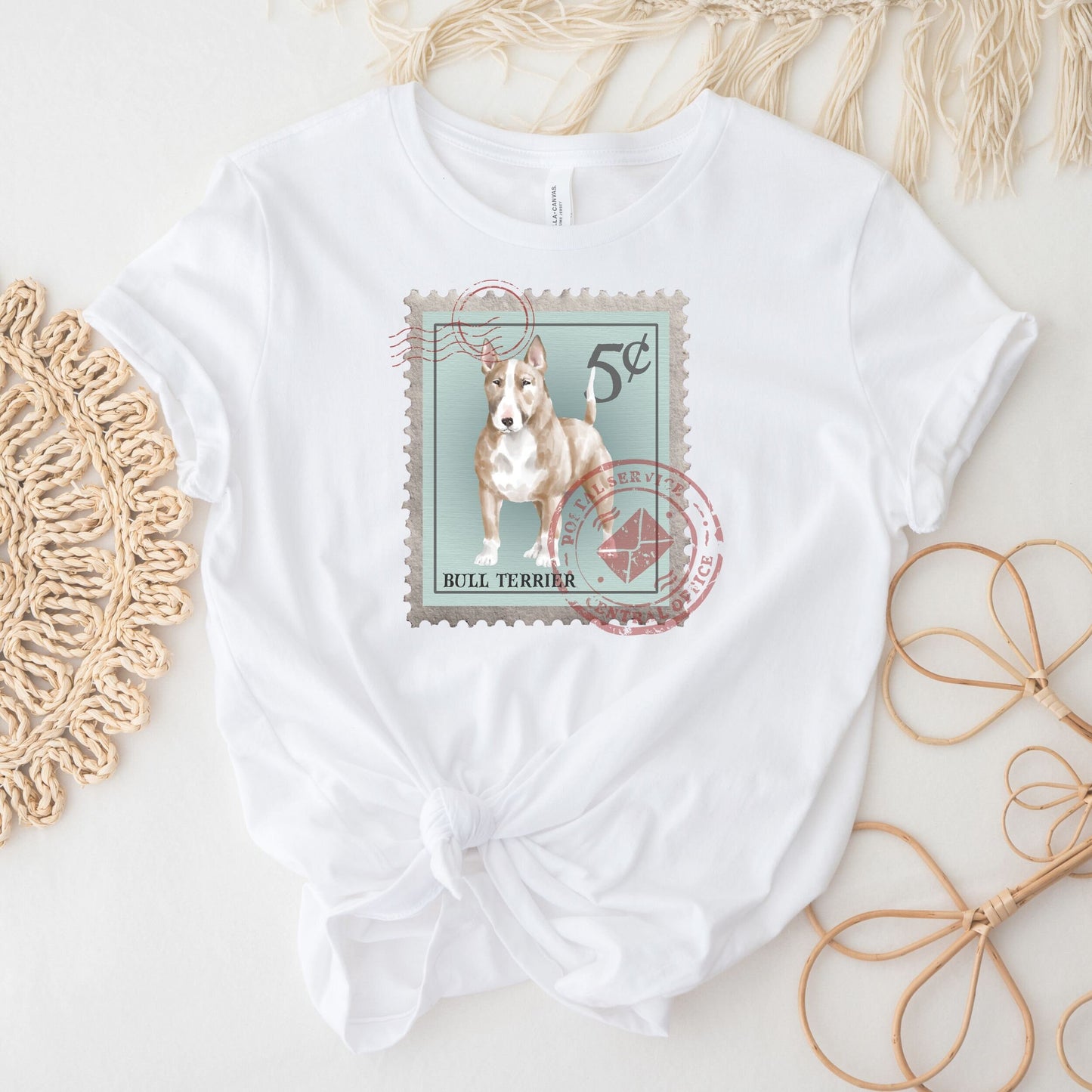 Bull Terrier Postage Stamp Shirt