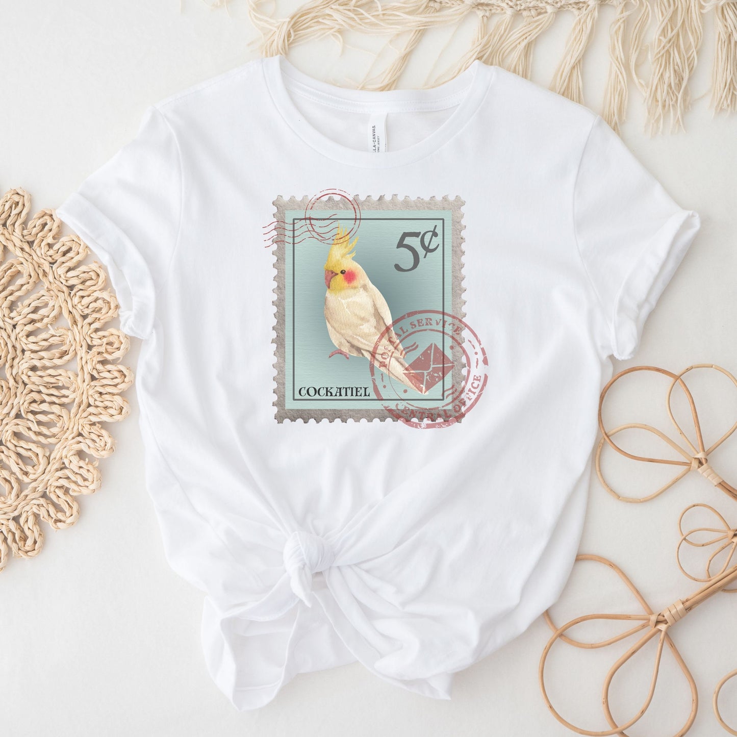 Cockatiel Postage Stamp Shirt