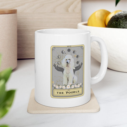 Poodle Tarot Card Mug, Dog Lover