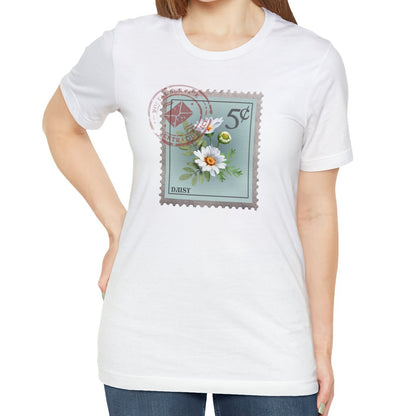 Daisy Flower Postage Stamp Shirt